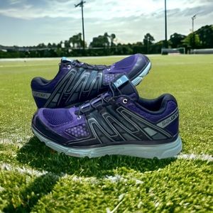 Salomon Womens X Mission 3 171383 Purple Blue Blk Hiking Shoes Sneakers Size 8.5